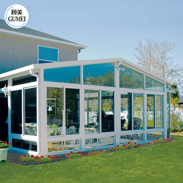OEM Install Easily Prefabricated Glass Conservatory Sunroom 4 Season
