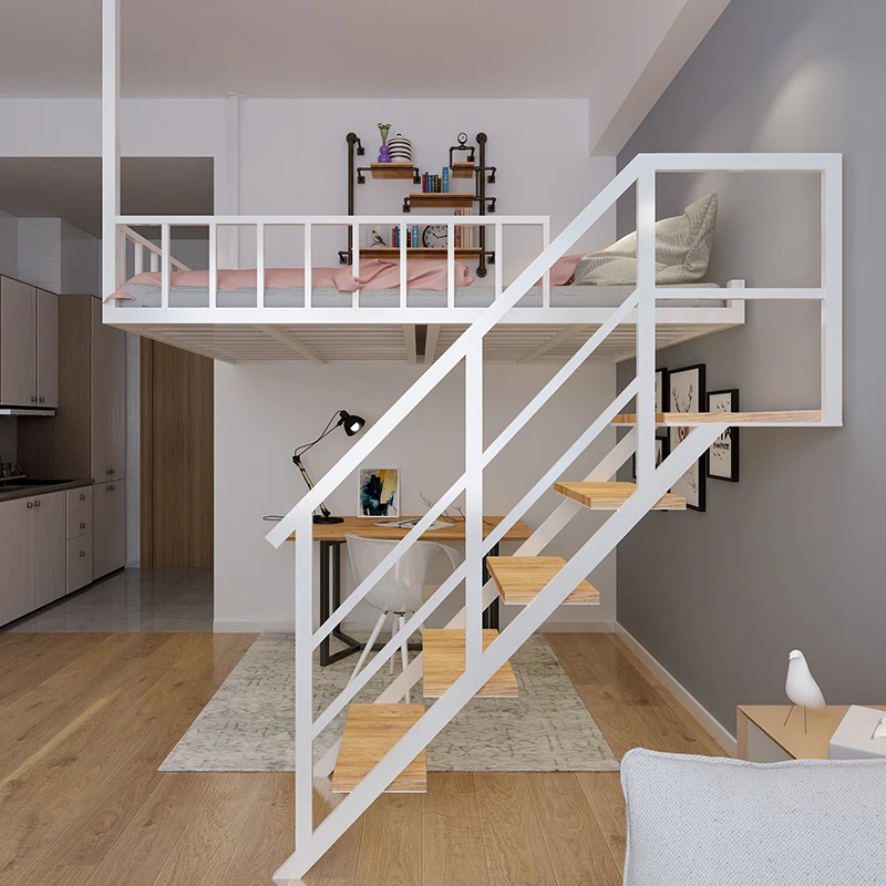 Small apartment wrought iron hammock bed overhead bed double bed dormitory hammock
