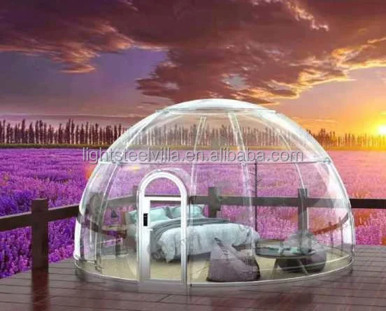 2022 fashion  prefab dome house  bubble house  modular transparent glass house