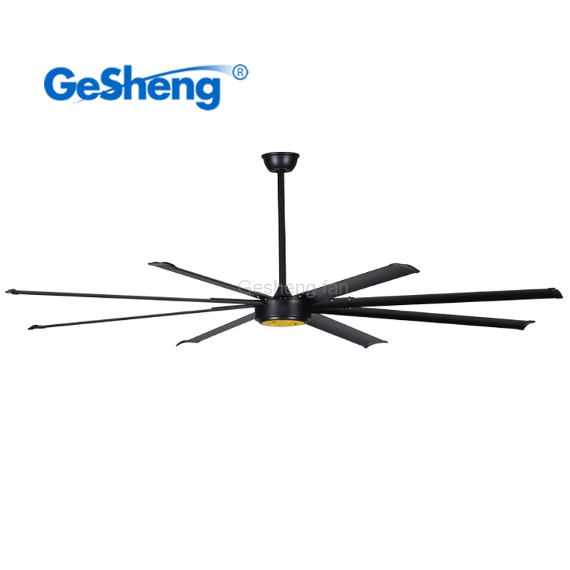 80 inch 100 inch large metal 8 blades fan high speed industry dc motor remote control ceiling fan