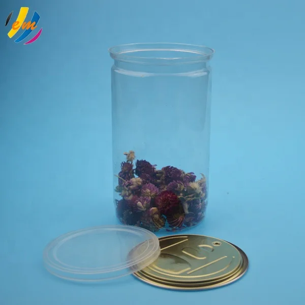 700ml food grade easy opening round plastic cans  with pop lid