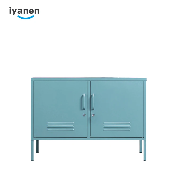 Factory Price Modern Design Home Furniture Blue Pink Colorful Steel TV Stand Metal Legs Storage TV Living Room Cabinet