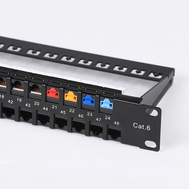 rj45 1u rack mount cat6 ftp 48 port empty panel UTP 19 inch Patch Panel