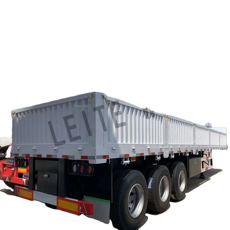 Dual Line Pneumatic Brake System 3 4 Alxe Mechanical Suspension Drop Bulk  Fence Cargo Trailer