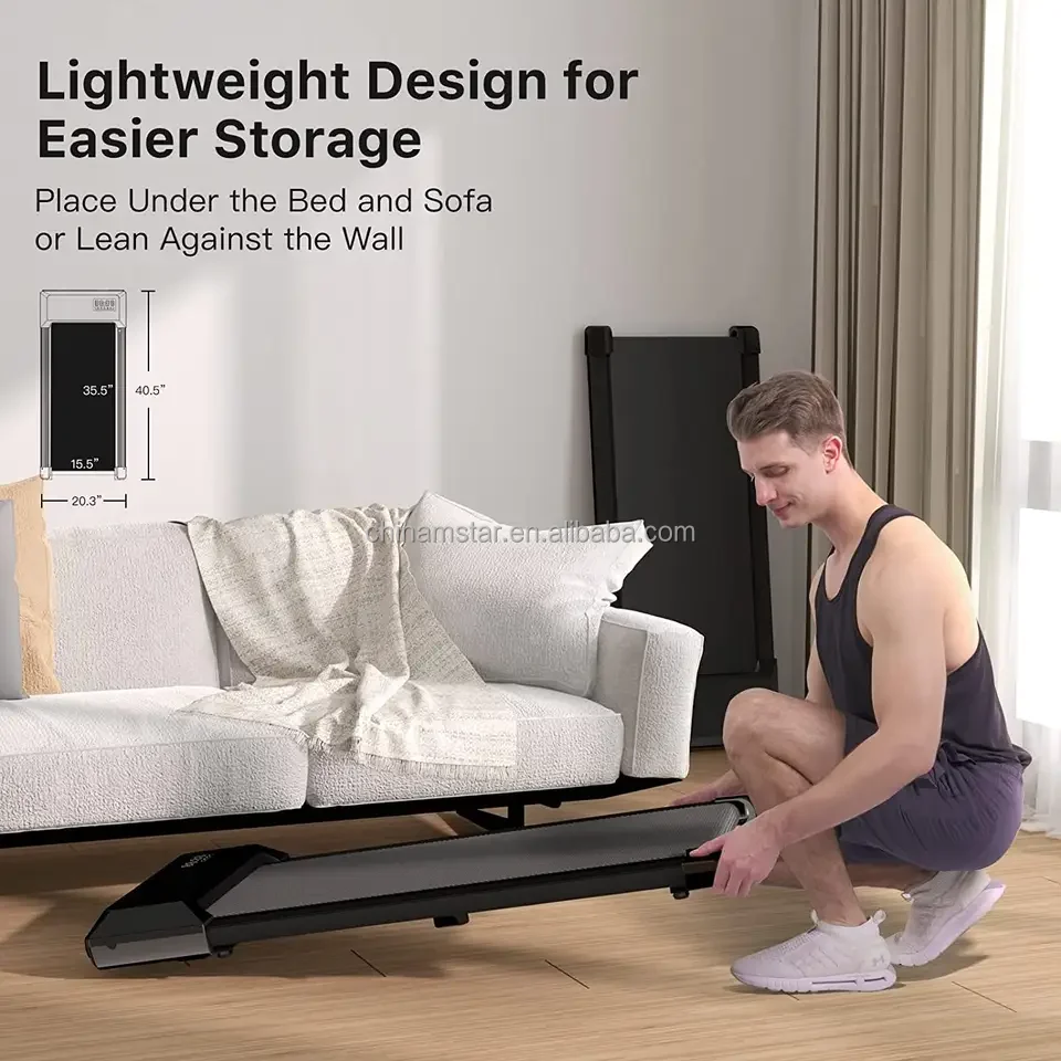 Подушка для ходьбы со светодиодным дисплеем ультра новый дизайн под стол TreadmillSlim умная складная прогулочная машина с ручкой