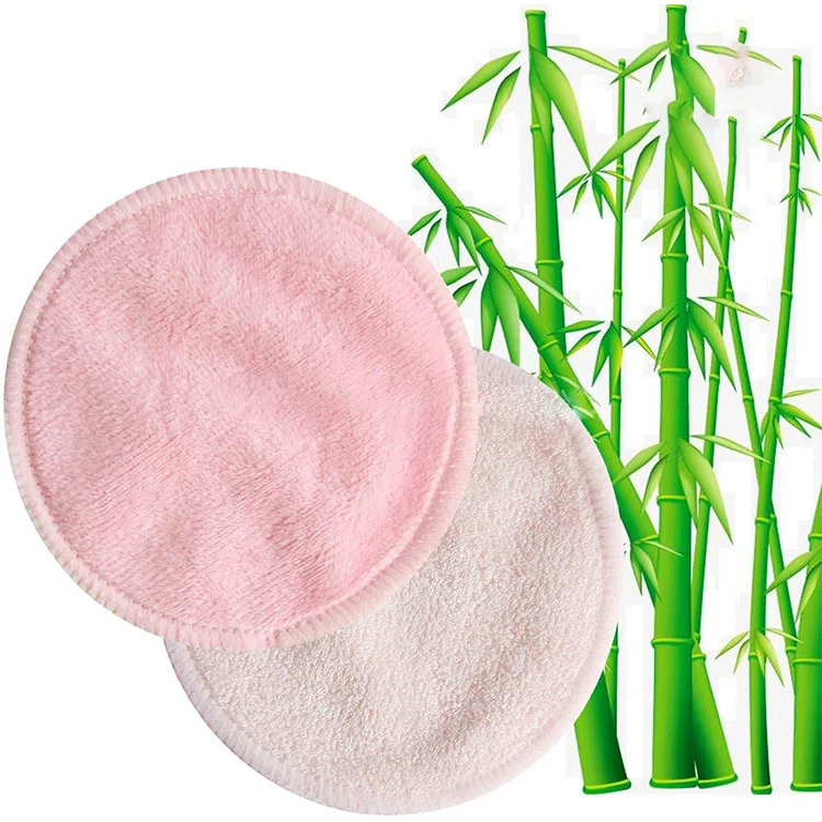 High Quality Makeup Remover Cloth Rounds Eco Friendly Qrganic Reuseable Cotton Face Pad Bamboo Makeup Remover Pads