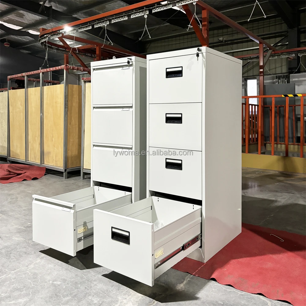 Office Furniture Metal Drawer Cabinet 4 Drawer File Cabinet Vertical Steel Storage Cabinet