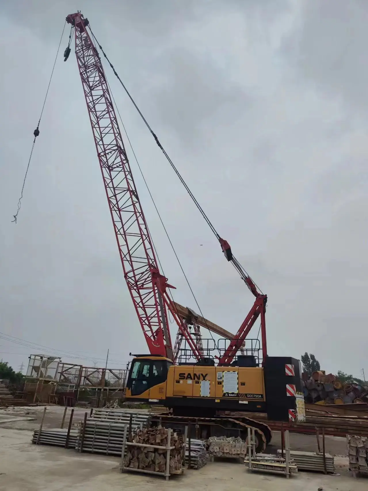 used SANY SCC750A 75 tons crawler crane used SCC750E SCC550E SCC750A SCC1000C SCC1500C crawler crane hot sale