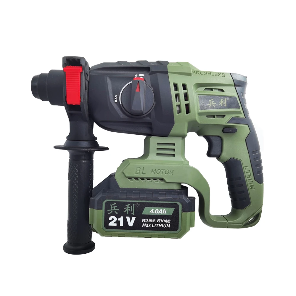 Top Rock Drilling Tools Lithium Battery Electric Rotary Hammer Brushless Powerful Rechargeable Hammer