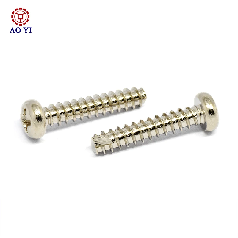 Stainless steel 304 pan head phillips type tail cutting self attack flat tail M2M3 PT