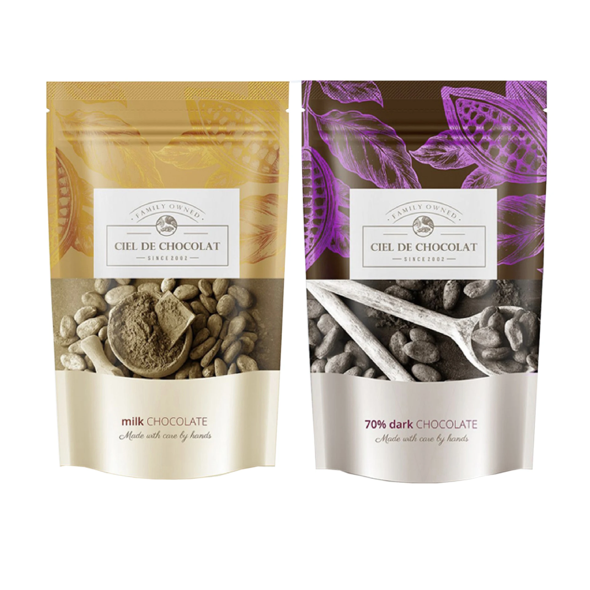 
Custom Printed Stand Up Pouch Ziplock coffee packaging bags 