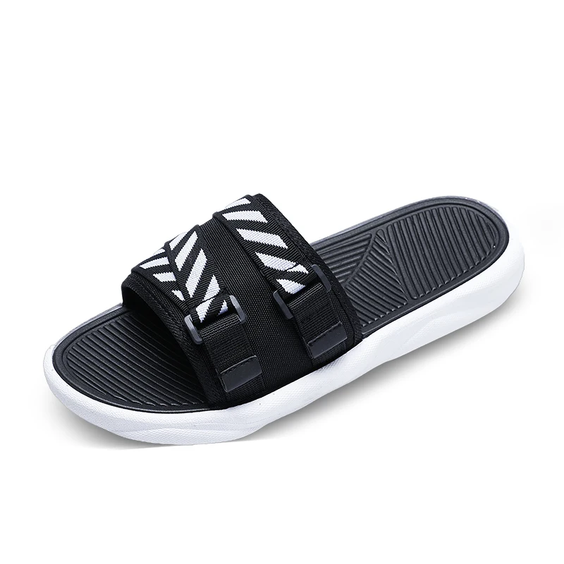 2023 New Arrivals Wholesale Breathable Webbing Mesh Fabric Men Slippers Fashion Beach Slippers Non-slip Slides Slippers for Men