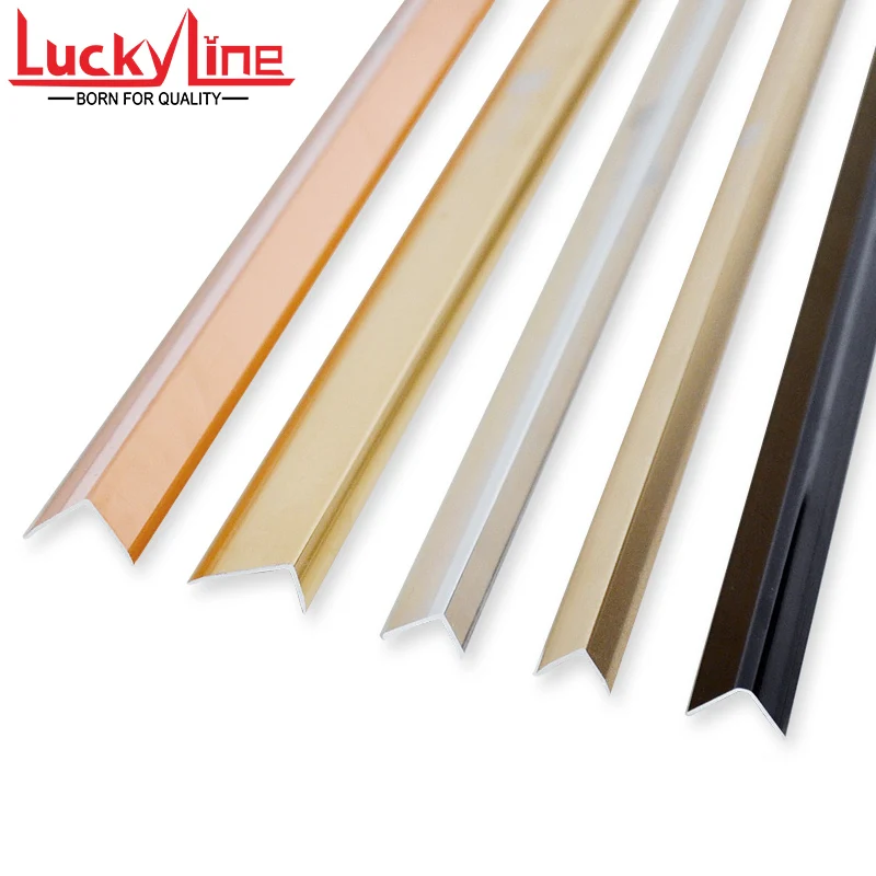 LUCKYLINE Corner Trim for Home Decoration Factory in Stock Multi Size Multi Color L Shape Aluminum Tile Trims Metal CN;GUA Hotel