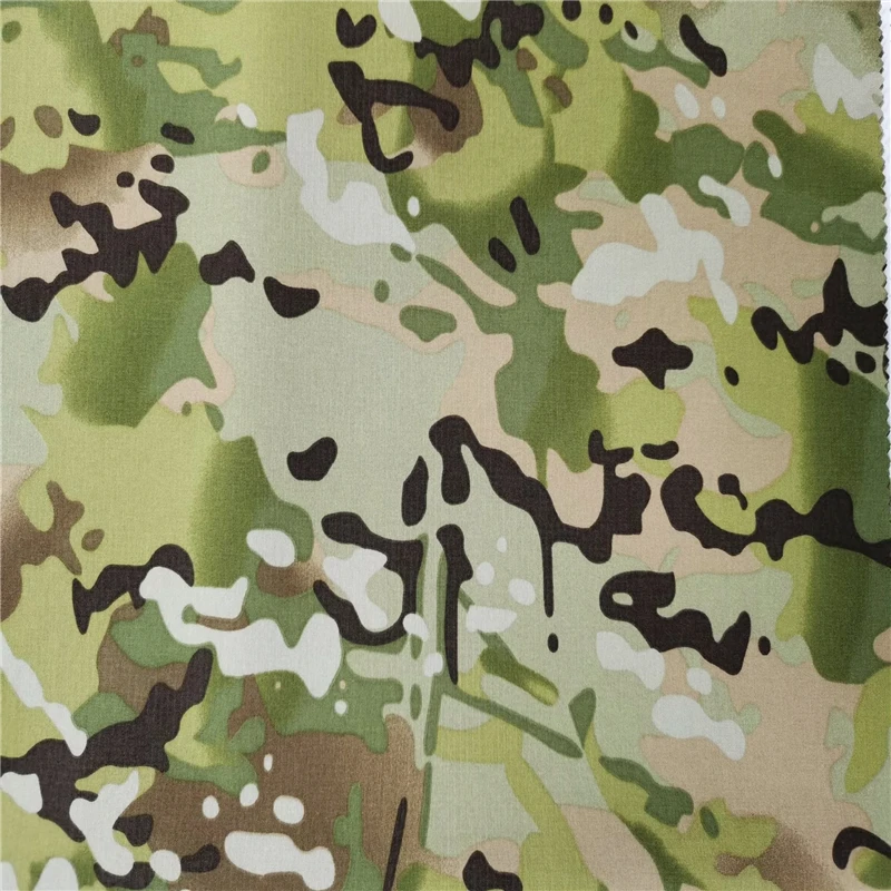 Taslon 95%N 5%SP printing water resistant warp elastic nylon ripstop fabric for jacket and coat