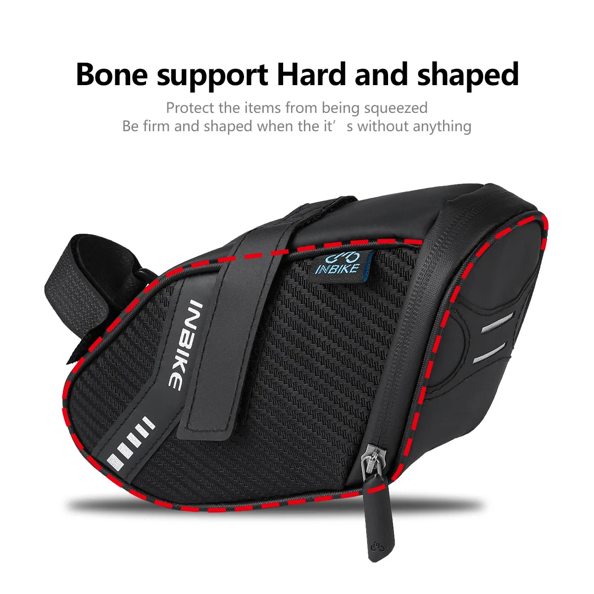 INBIKE Bicycle Waterproof Back Saddle Bike Bags Rear Light Bicycle Storage Bag Seat Tail Bag