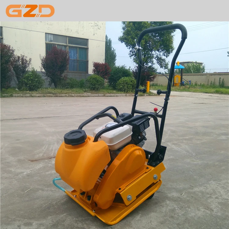 China Vibrating Plate Compactor C90 with Water Tank Stone Compaction Petrol Vibratory Plate Compactor