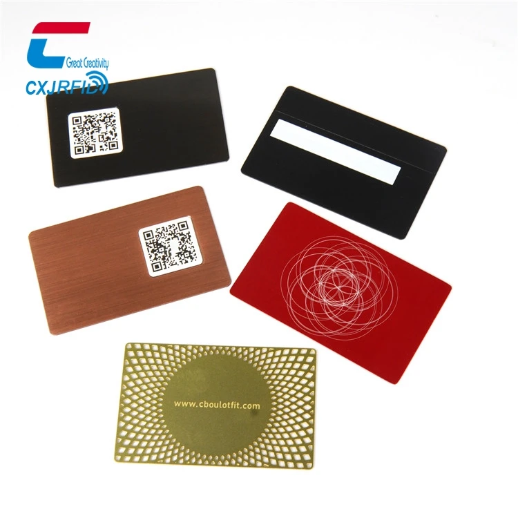  Предварительно настроенный Qr-код матовая сталь бесконтактные Nfc бизнес-карты смарт-карты