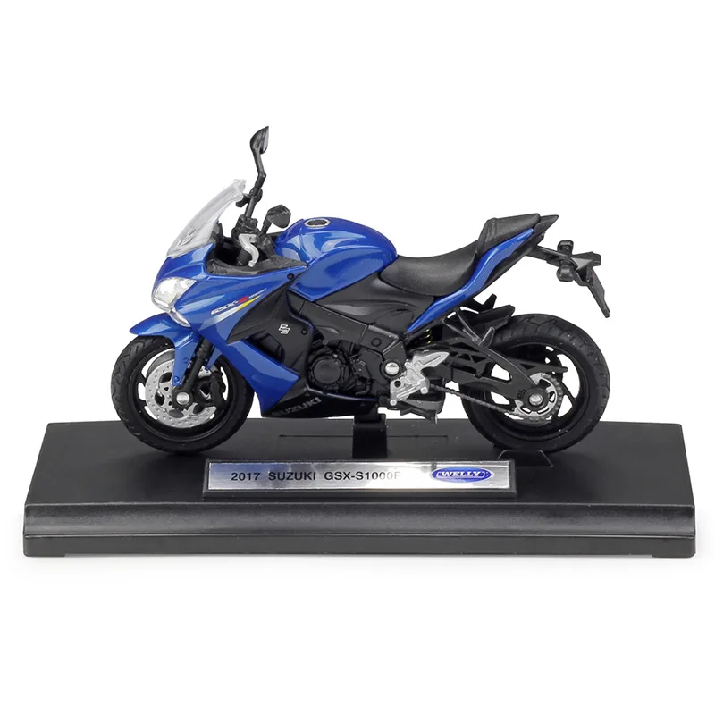 Welly 1:18 SUZUKI 2017 GSX-S1000F Die Cast Vehicles Collectible Hobbies Motorcycle Model Toys