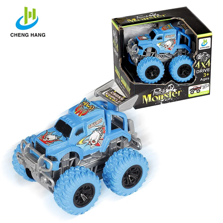 
3 Inch Plastic Toy Monster Truck Inertia Mini Car For Kids 