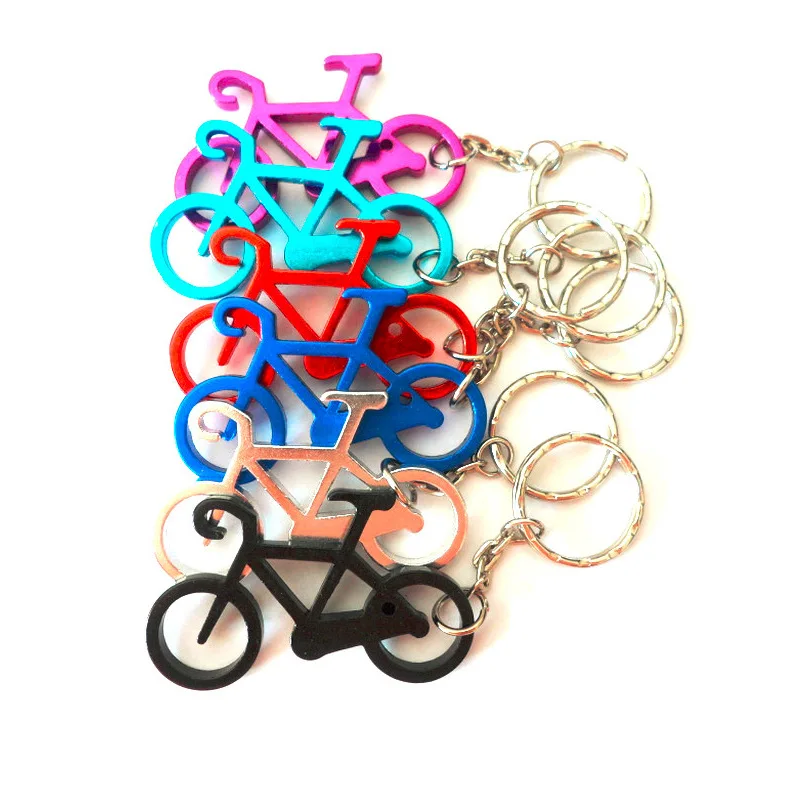 Giveaway Promotion Metal Key Chain Custom Logo Multi tool Aluminium Bicycle Speed Bottle Opener Key chains gift premium