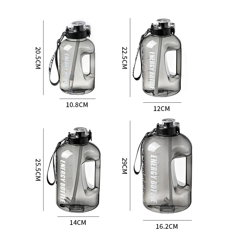 Large Water Jug Motivational Water Bottle Gallon sportsWater Bottle With Times Marker Gym bottle water
