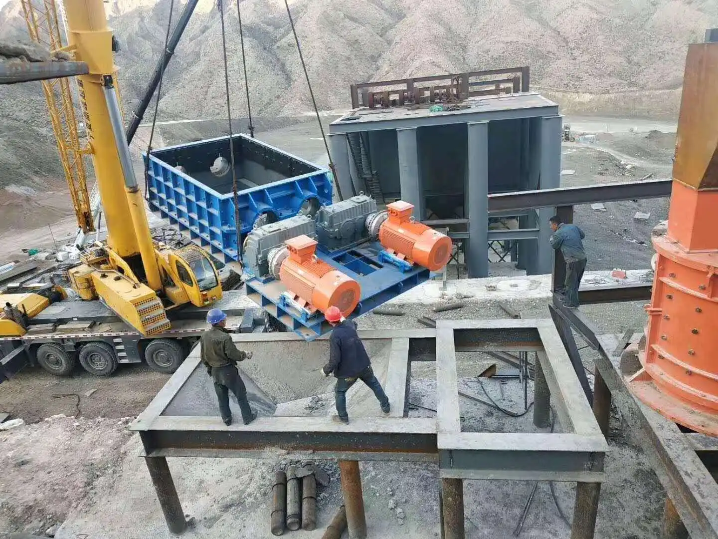 Automatic Lubrication Systems Twin Shaft Sizer For Coal Mining Coal Limestome Rock Crusher