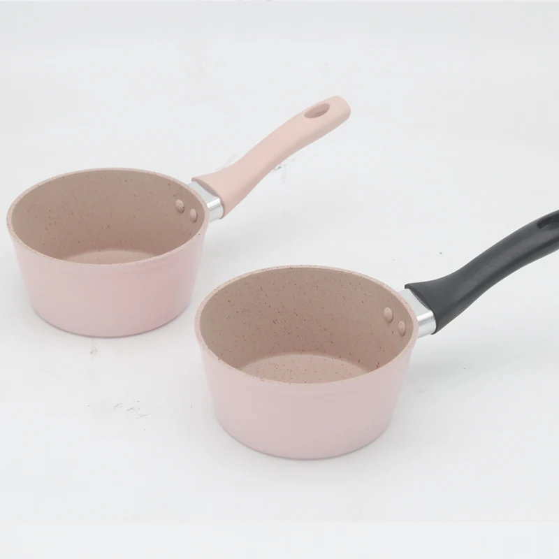 Korean non stick milk soup pot and pan for breakfast noodle porridge cooking nonstick soup pot with handle