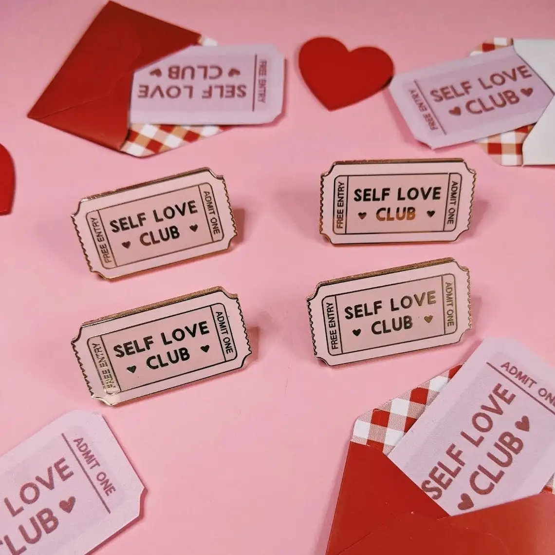 Self Care Love Body Positive Hard Enamel Pin Lapel Badge
