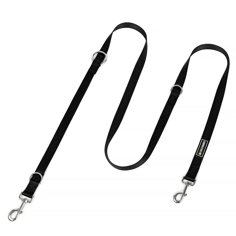 Manufacture Custom logo Multifunctional Pure Nylon Dog Leash with O-ring