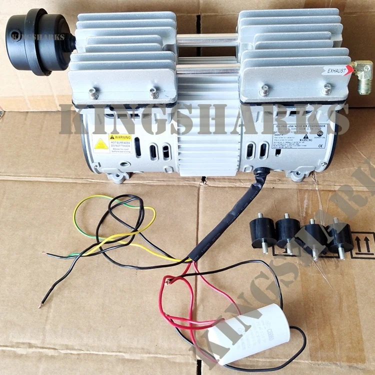 New design ultra silent medical dental bus piston 480 big airflow rate oil free air compressor pump for sale