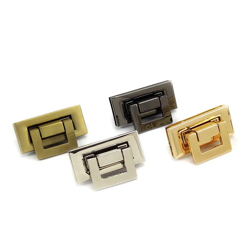 Meetee KY394 45*20mm Bag Hardware Accessories DIY Handmade Decor Rectangular Lady Bag Buckle DIY Handicraft Fashion Twist Lock