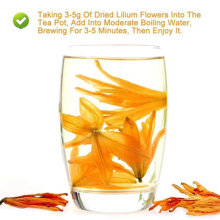 Ароматные натуральные цветы лилии, органические сушеные цветки лилии, полезный чай, китайский лилий