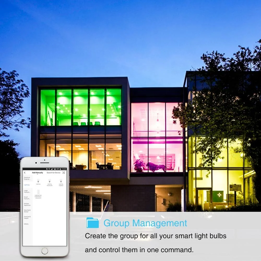 
Tuya APP Control 6W 400Lm E12 E14 RGBW Wifi Smart Candle Light Bulb RGB Color Change 