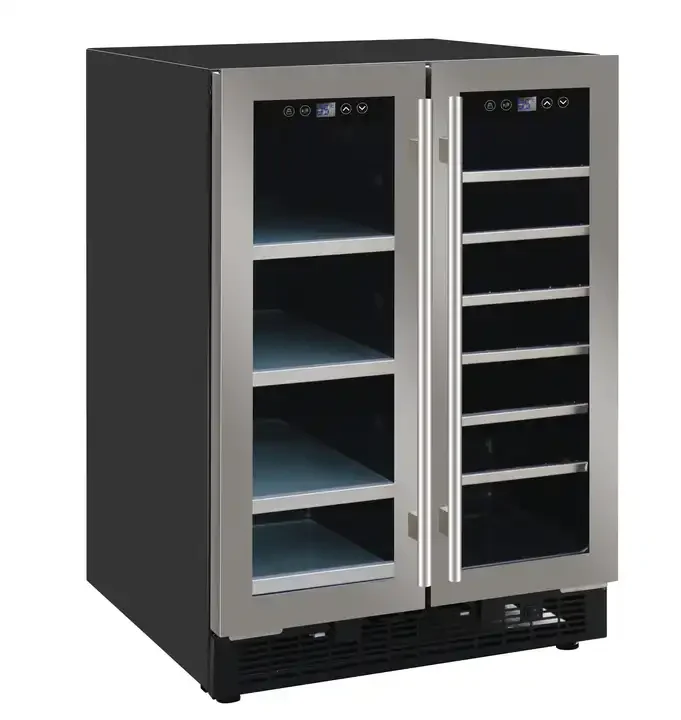 XW-160WE Dual Zone Frost Free Wine Cooler 148 Liters Built in Beverage Cooler Wine Cellar Cabinet Refrigerator