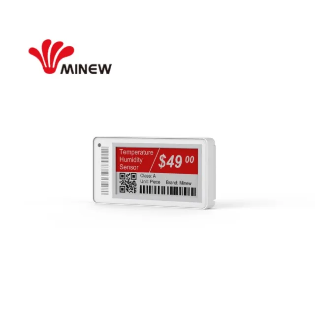 Minew Bluetooth Etiqueta Electronica 2.13 Inch Esl Digital Labels Ble 5.0 E Ink Price Tag