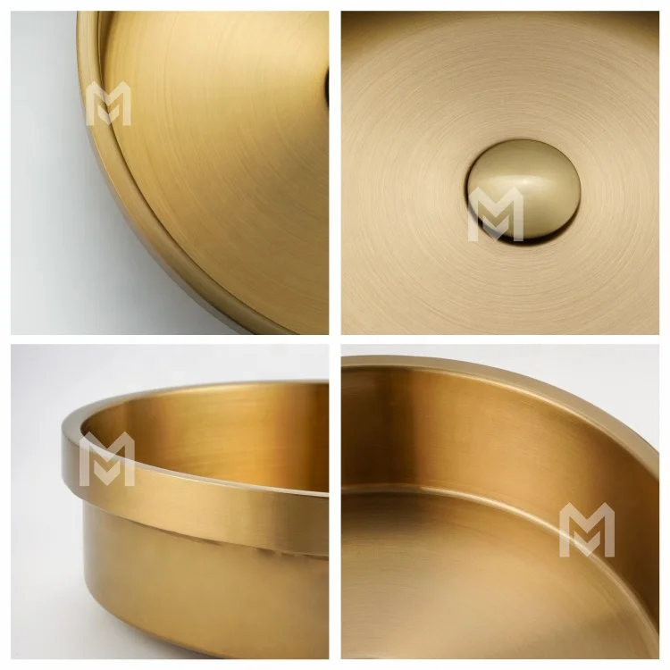 Customized Commercial Bathroom Hand Sink Basin 304 Stainless Steel Counter Top Washing Sink