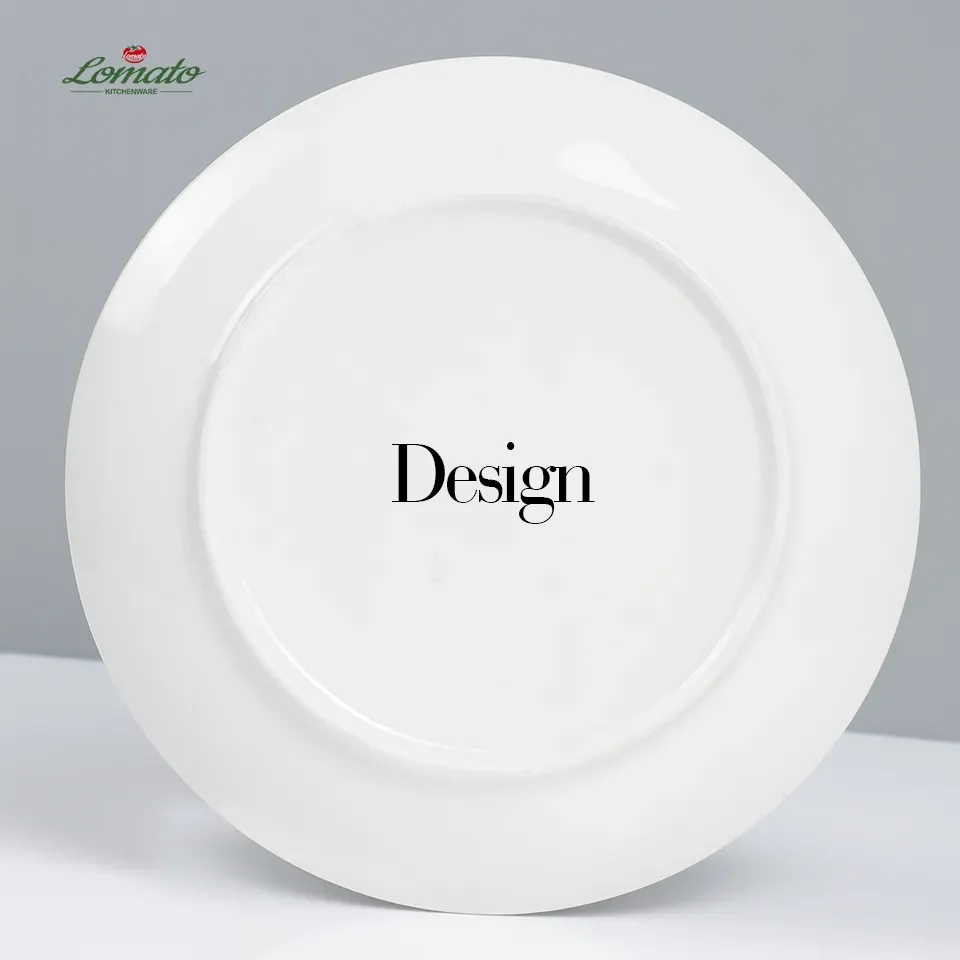 wholesale white dinner plates for wedding, cheap bulk flat ceramic dinner plates