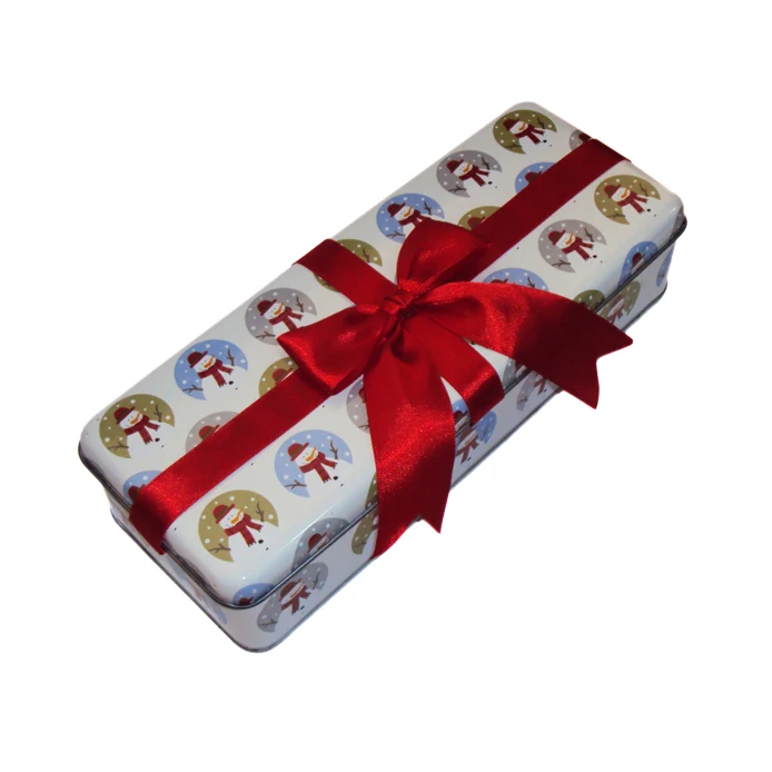 Роскошная Рождественская металлическая коробка, упаковочные поставщики, Рождественская коробка для конфет, Рождественская коробка для творчества, жестяная коробка для букв