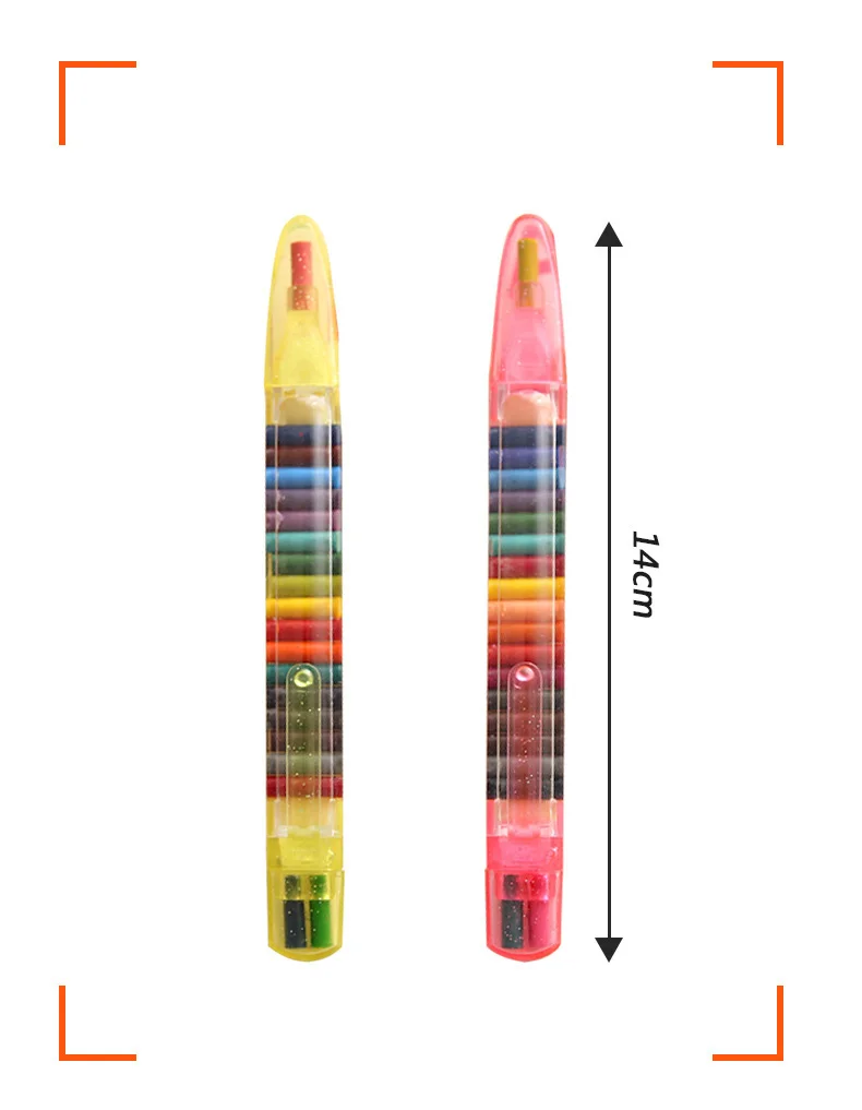 Оптовая продажа Настраиваемые цветные съедобные повторяющиеся нетоксичные экологически чистые карандасы 20 цветов