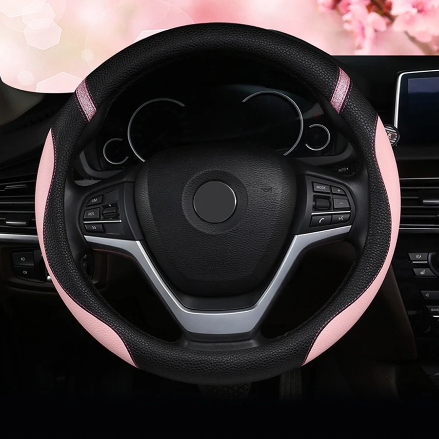 High Quality Cartoon Cute 38cm Auto Car SUV Steering Wheel Cover For Girl Women All Seasons Universal