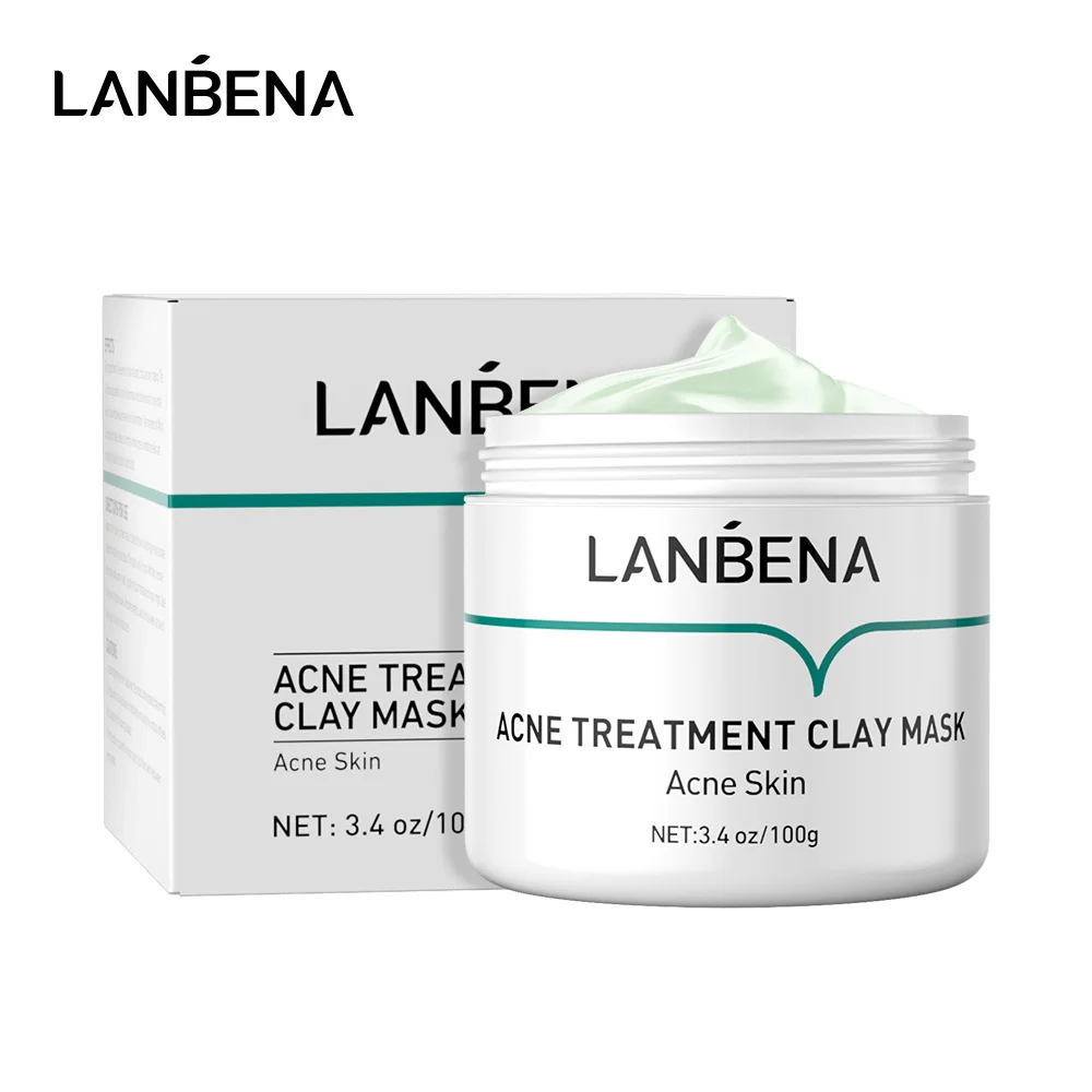 Organic Acne Treatment Facial Clay Mud Mask Whitening Cleansing Pimple Out Mask Skincare Nicotinamide Oligopeptides