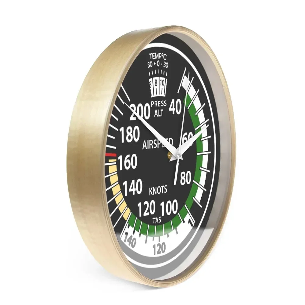 Airspeed Indicator Modern Wall Clock Man Cave Aircraft Room Decor Airways Aviation Printing Wall Clock Speed Measurement Watch