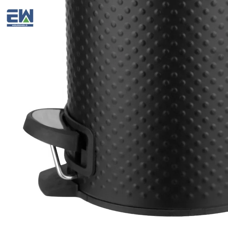 Modern Design round Stainless Steel Trash Can Home Decorative Kitchen Room Garbage Bin with Removable Pedal Bucket Easy Cleaning