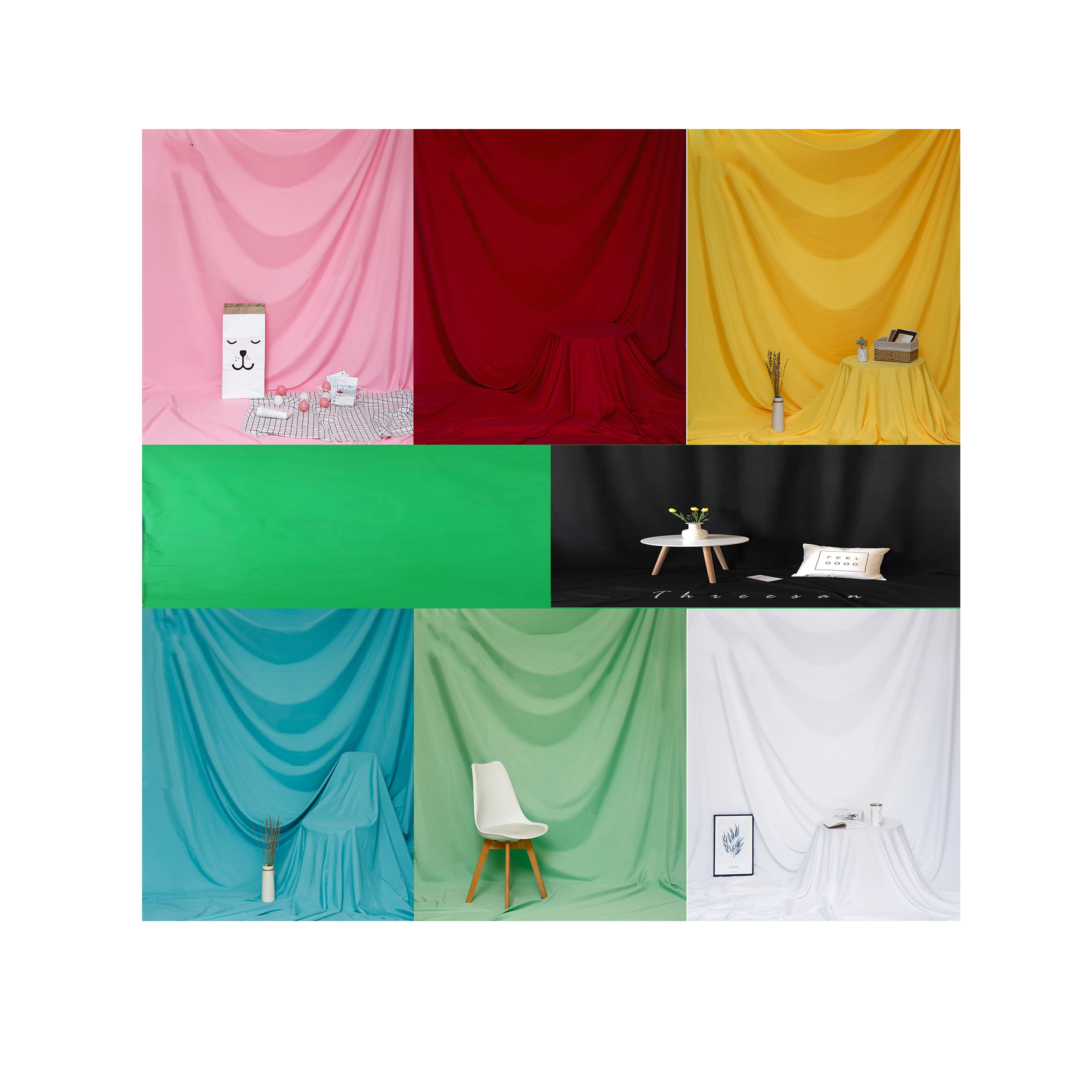 photographic background Ainuo manufacturers 2*3M studio background cloth solid color seamless