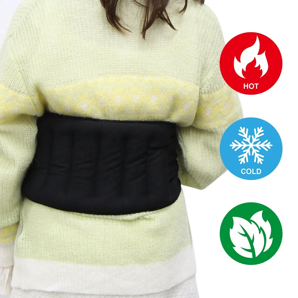 Custom logo microwavable heating pad for back neck microwave heat belt Neck Warmer Shoulder Freezer