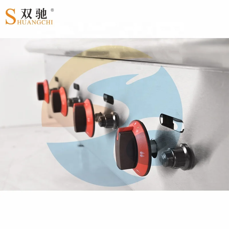 Shuangchi commercial kitchen equipment 60 inch grill thermostat control stove gas cooker teppanyaki frying pan gas griddle