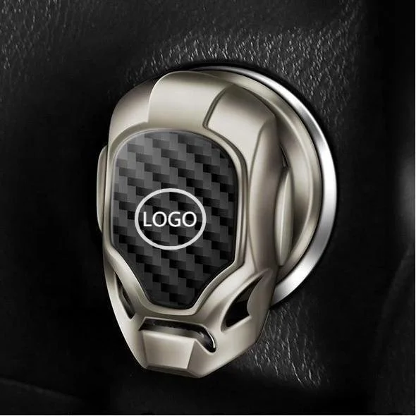 Iron Man Carbon Fiber Start Stop Cover Interior Engine Ignition Push Button Cover For Different Car Brands