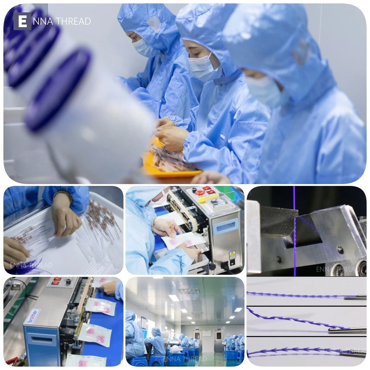 ENNA pdo cog derma v lifting thread 3d thread cog 4d 19g 21g 23g 3d 4d Pdo PCL Thread Face LIft Fishbone Cog