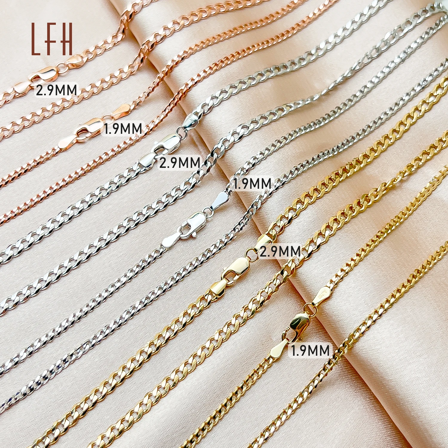 Necklace Choker Chain Solid Italian Jewelry Cuban Link Chain Gold Fashion Round Rose Pure Yellow 18K Gold Gold 