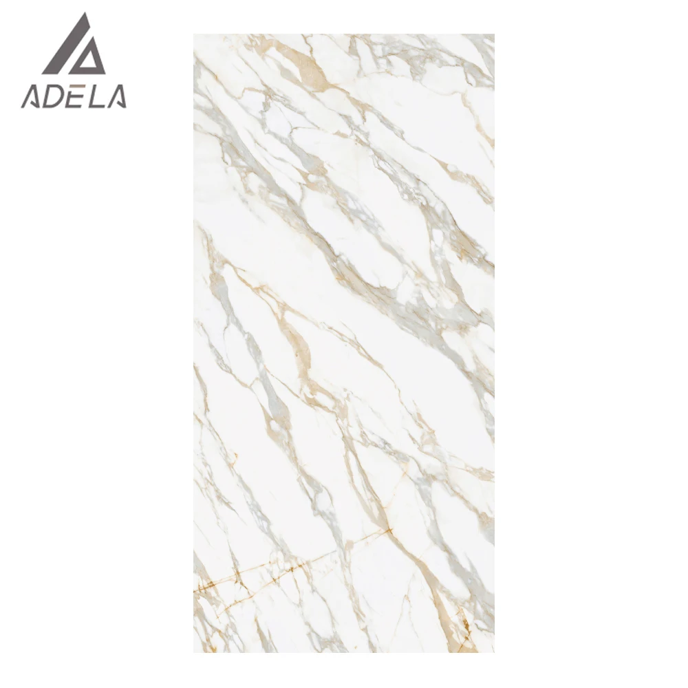 New material calacatta gold for kitchentop island tiles big size slabs artificial sintered stone for wall